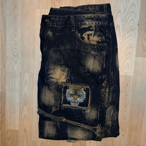Men’s Ripped Biker Jeans